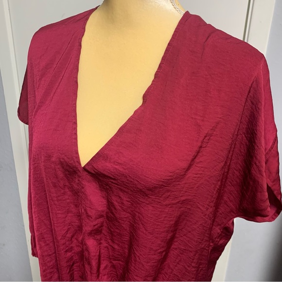 Lucky Brand Dark Berry Pink blouse size M - Picture 4 of 6